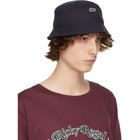 Lacoste Navy Canvas Bucket Hat