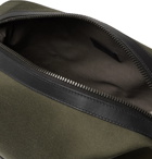 Bottega Veneta - Canvas and Intrecciato Leather Wash Bag - Men - Army green