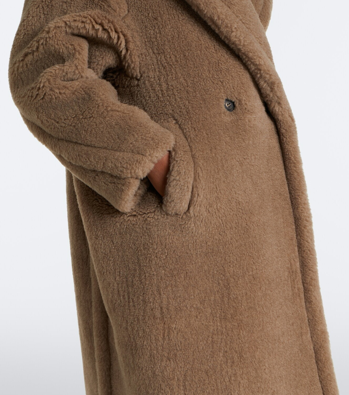 Max Mara Teddy Bear Icon cashmere and silk coat