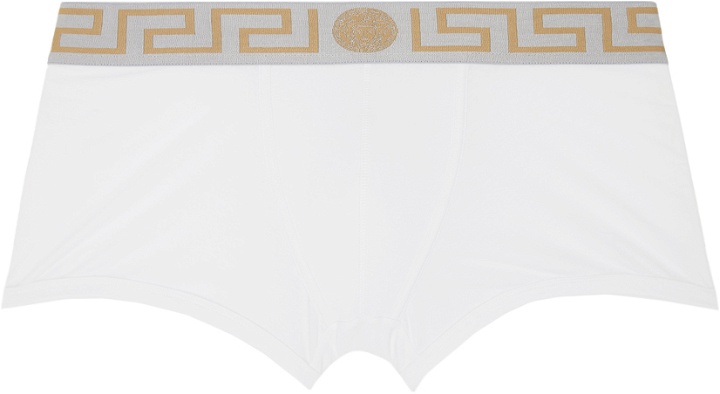 Photo: Versace Underwear White Greca Boxers