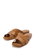 Tods Square-toe Suede and Leather Sandals Brown