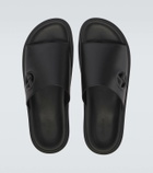 Giorgio Armani Logo embossed leather slides