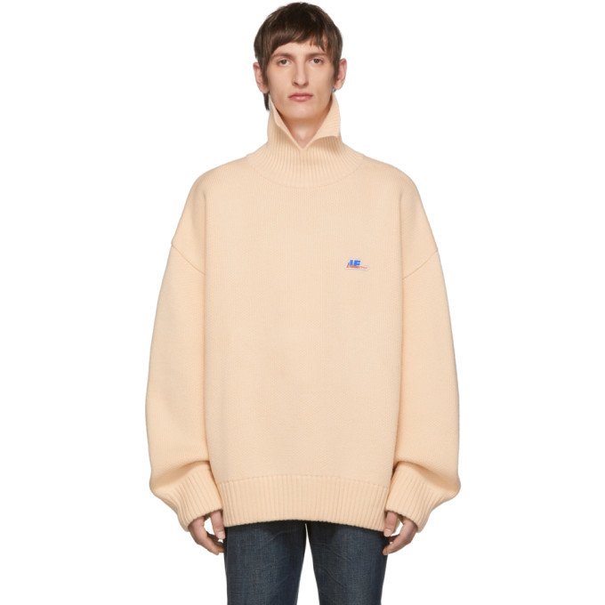 Photo: ADER error Beige Truck Logo Turtleneck