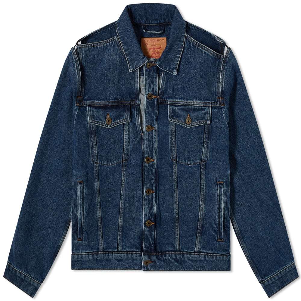 PONDER.ER: SSENSE Exclusive Blue Break Denim Jacket