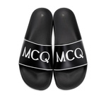 McQ Alexander McQueen Black and White Infinity Slides