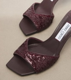 Jimmy Choo Skye sequined leather mules