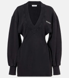 The Attico Cotton fleece sweatshirt dress