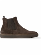 Brioni - Shearling-Lined Suede Chelsea Boots - Brown