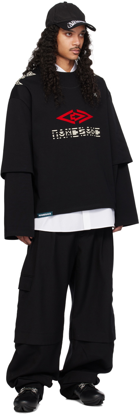NAMESAKE Black Mayo Double Sleeve T-shirt
