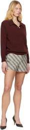 Burberry Beige Check Cotton Pyjama Shorts