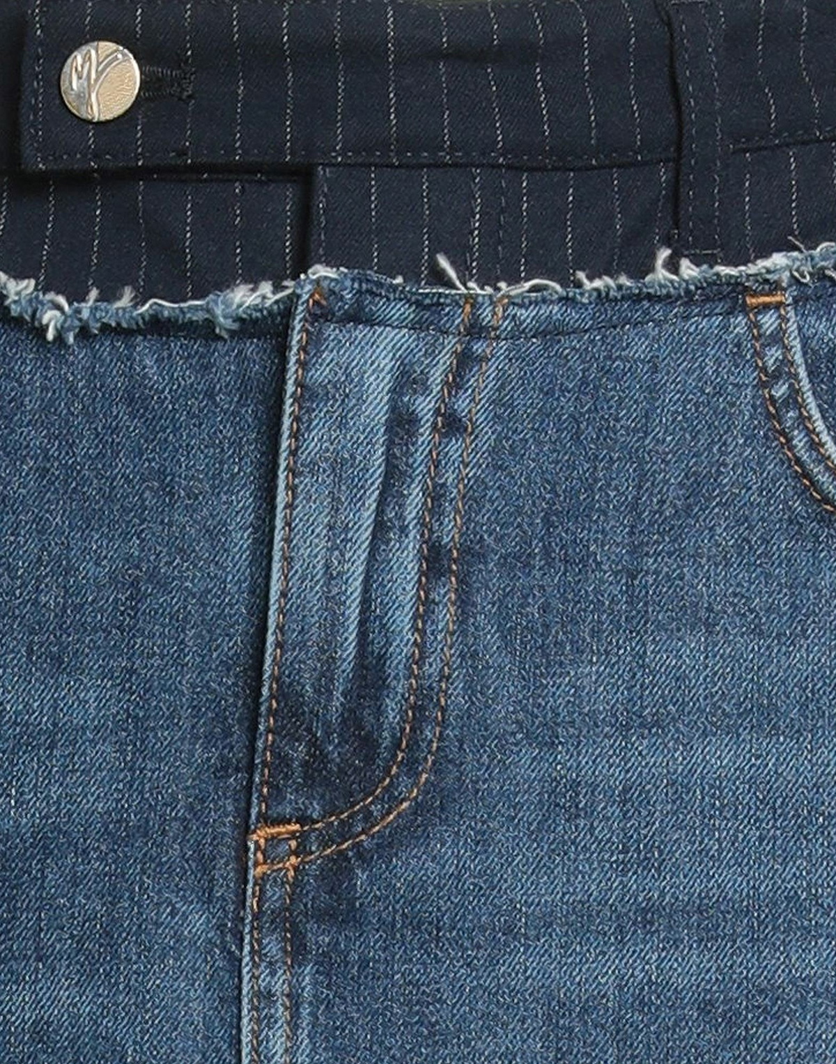 Manila Grace Womens Denim skirt in Blue