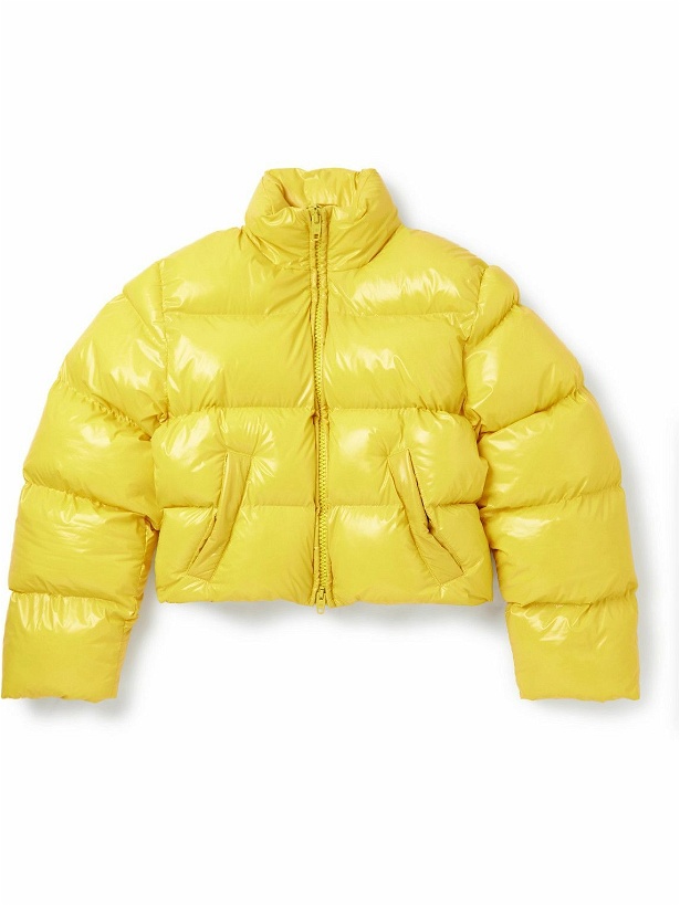 Photo: Balenciaga - Cropped Padded Shell Jacket - Yellow