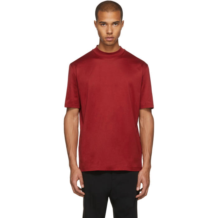 Photo: Lanvin Red High Collar T-Shirt