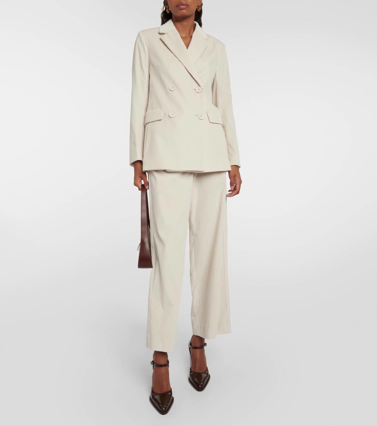 'S Max Mara Helier velvet wide-leg pants