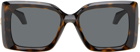 Versace Brown Medusa Plaque Irregular Sunglasses