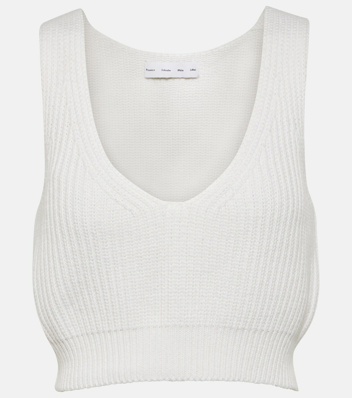 Proenza Schouler White Label cotton and cashmere crop top