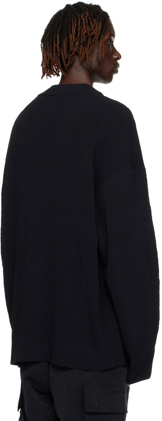 Y-3 Black Asymmetrical Cardigan