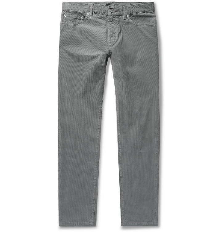 Photo: Outerknown - Townes Slim-Fit Organic Cotton-Corduroy Trousers - Gray