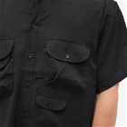 DAIWA Men's Tech Bombay Safari Short Sleeve Shirt in Black