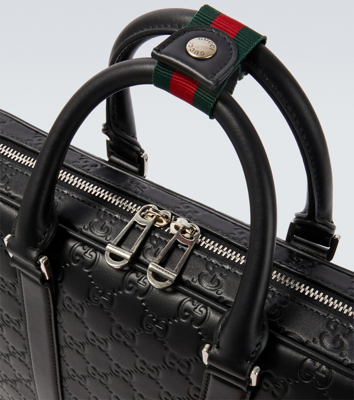 Gucci GG Emblem debossed leather briefcase