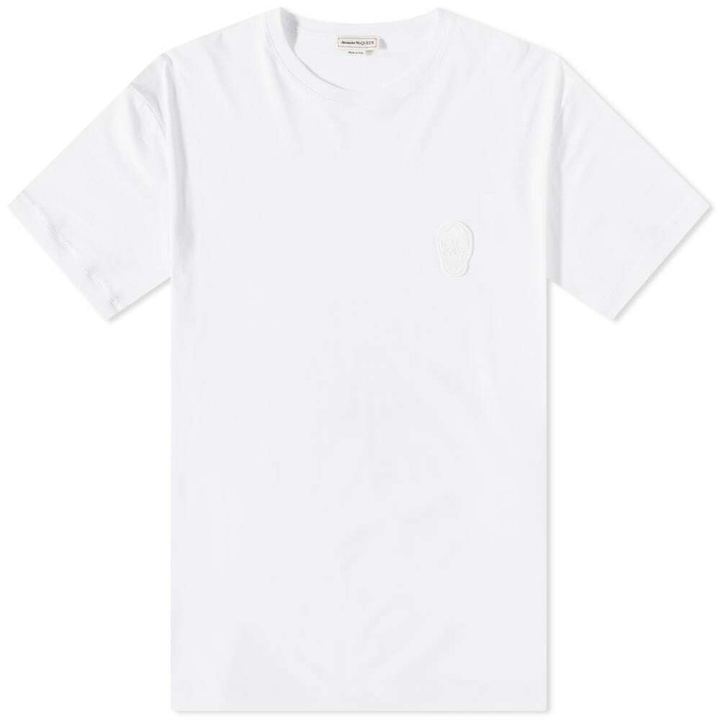 Photo: Alexander McQueen Men's Tonal Skull Motif T-Shirt in White