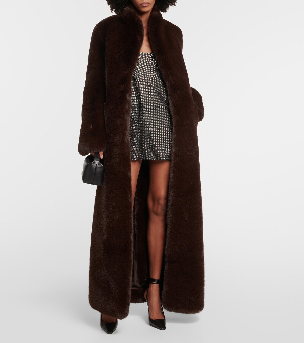 コート GIUSEPPE DI MORABITO Fur coat GIUSEPPE DI MORABITO Faux Fur Coat in Brown | REVOLVE