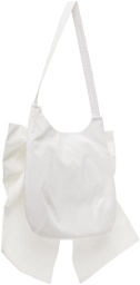 Sandy Liang SSENSE Exclusive White Milano Shoulder Bag