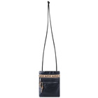 A.P.C. Men's Repeat Logo Neck Pouch in Steel Blue