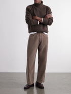 De Bonne Facture - Wool-Bouclé Rollneck Sweater - Brown