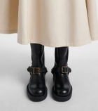 Burberry Soft Saddle leather mid-calf boots