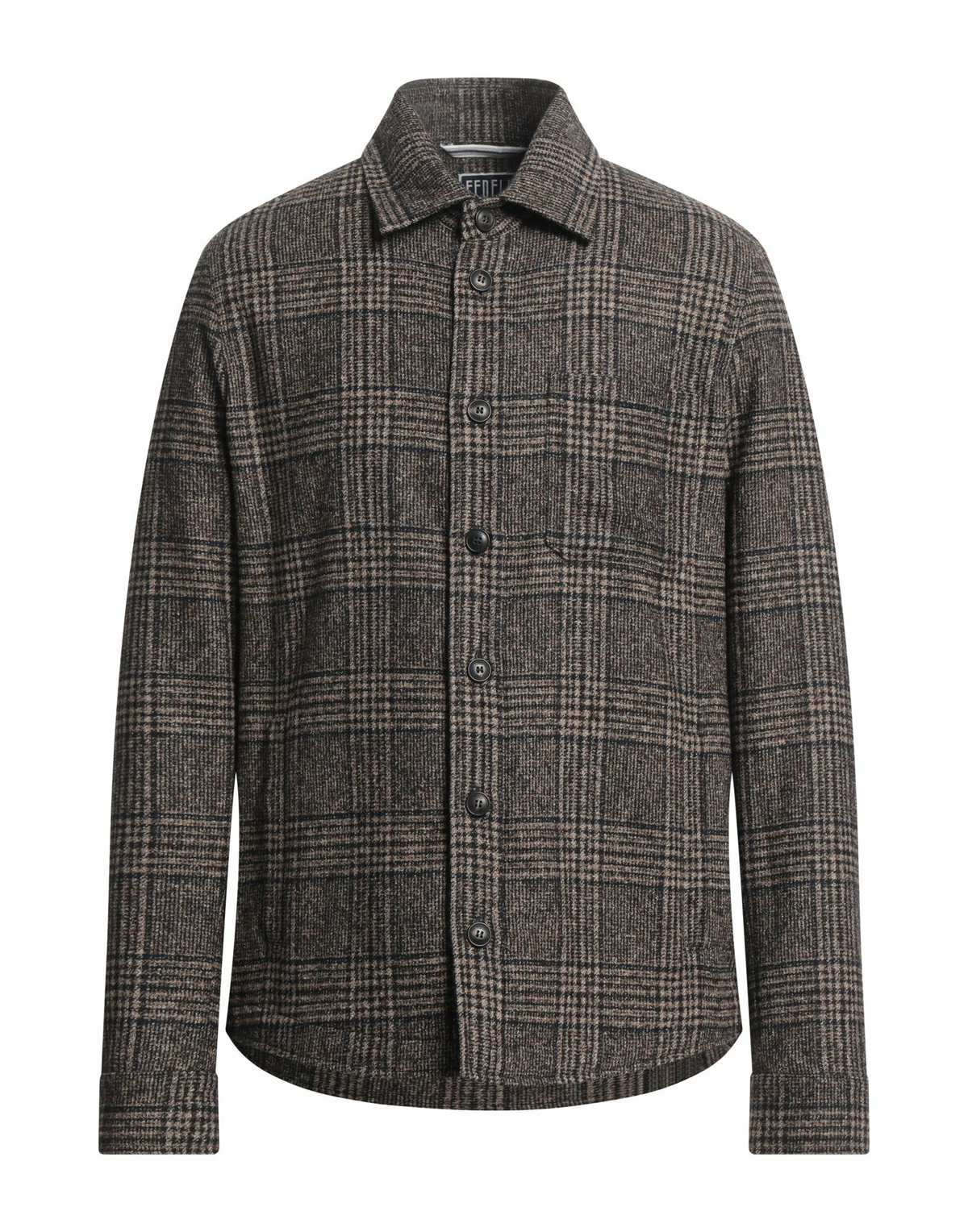 Fedeli Mens Shirt Dark in Brown