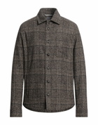 Fedeli Mens Shirt Dark in Brown