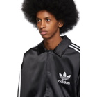 adidas Originals Black Satin Coach Jacket