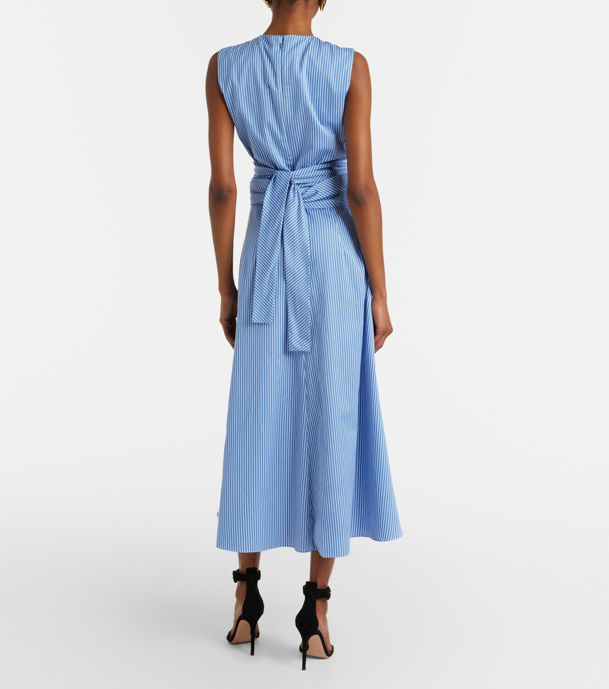 Altuzarra Penny draped striped cotton midi dress
