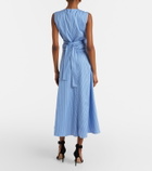Altuzarra Penny draped striped cotton midi dress
