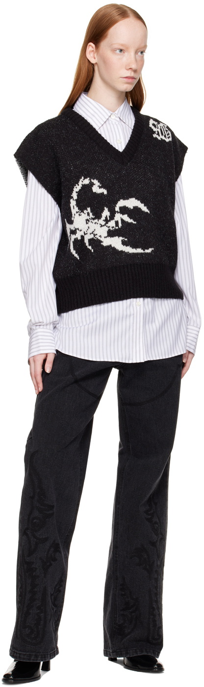 White Belted Shirt in Cotton Blend