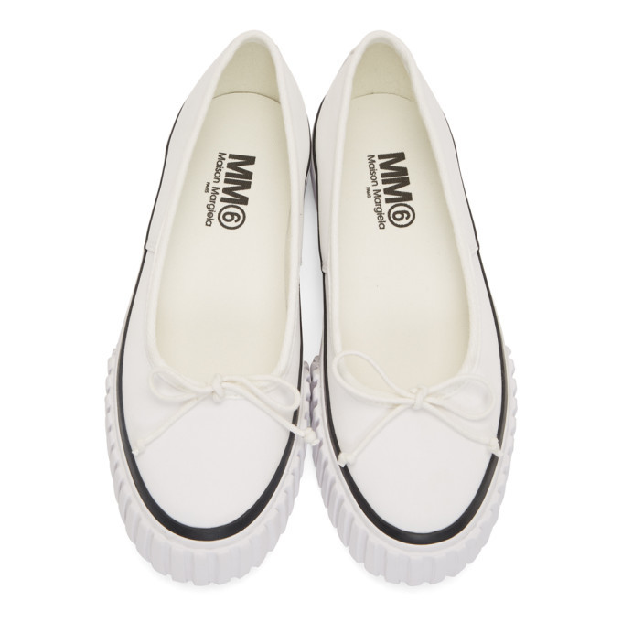 Mm6 maison margiela round discount toe ballerinas flat shoes