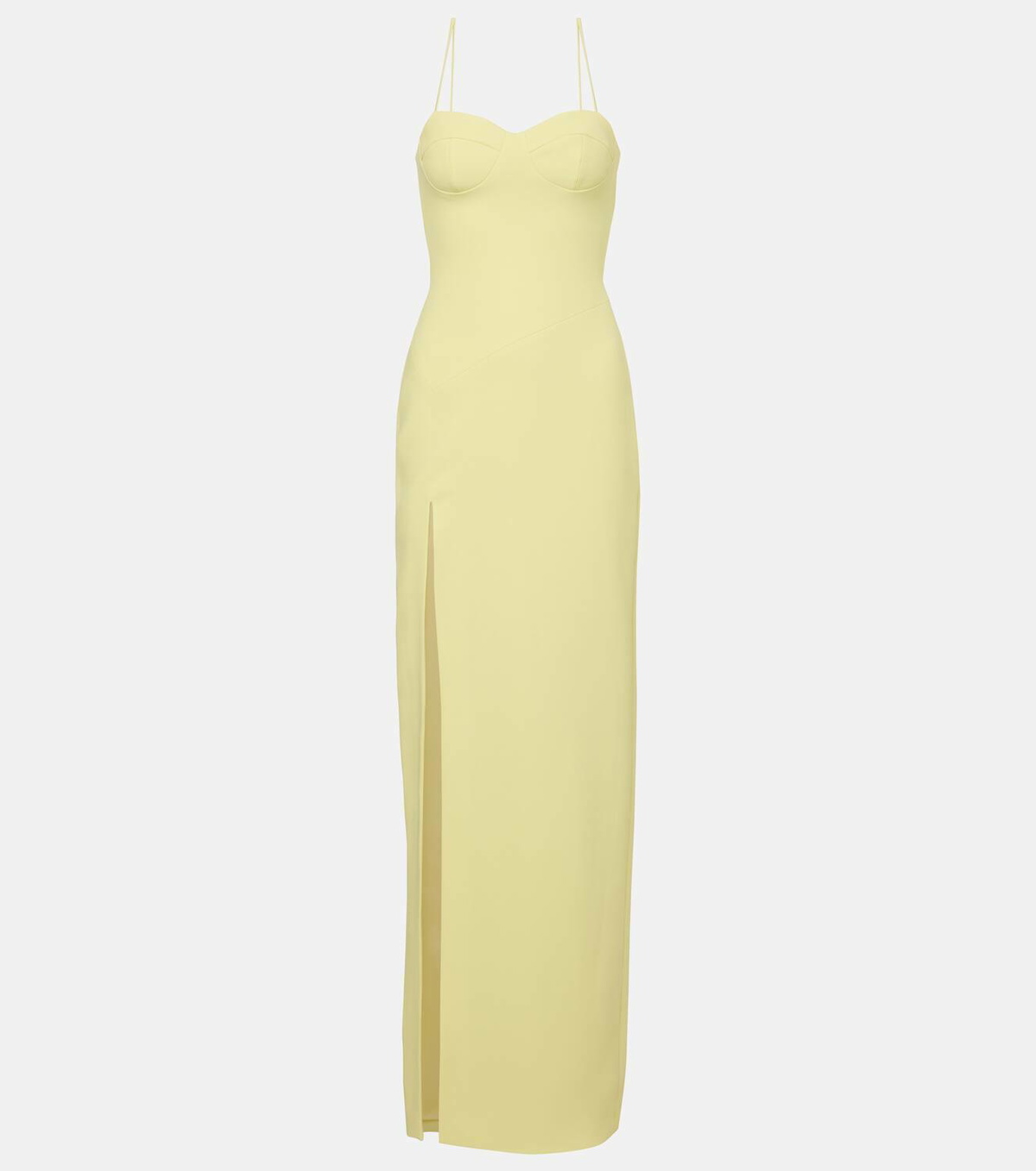 David Koma Side-slit corset gown