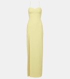 David Koma Side-slit corset gown