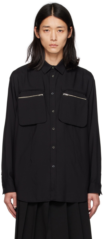 Photo: UNDERCOVER Black Zip Pocket Shirt