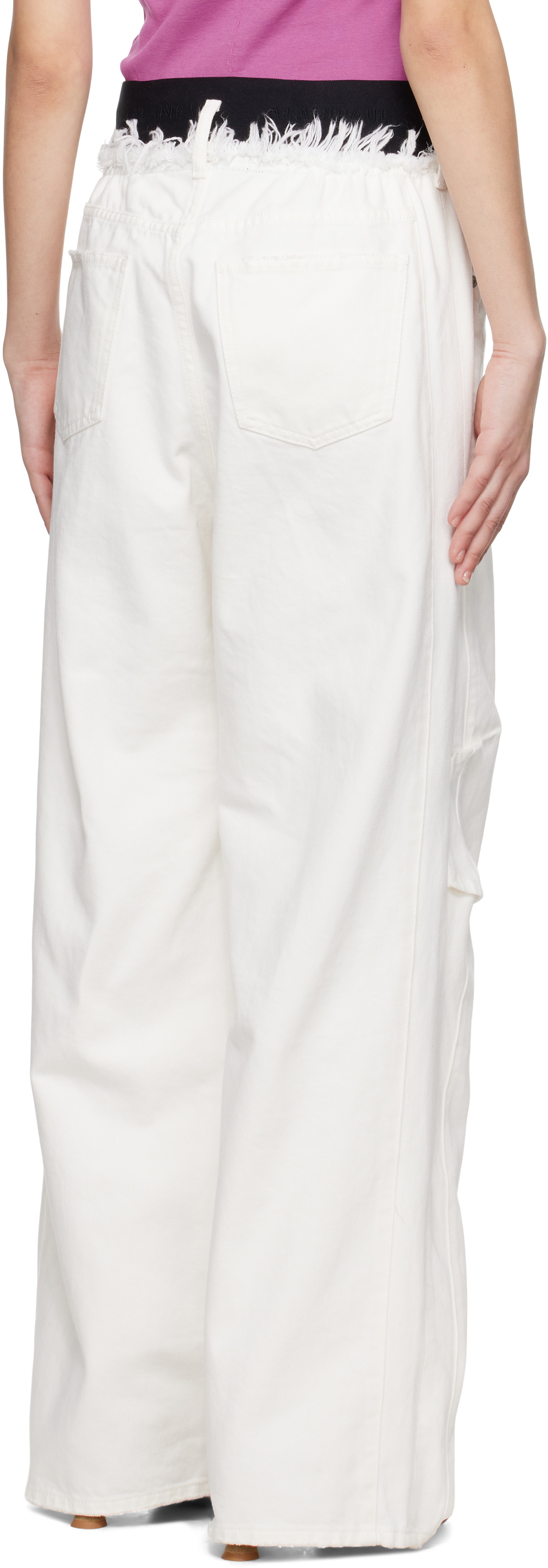 ALAINPAUL White Knee Jeans