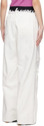 ALAINPAUL White Knee Jeans