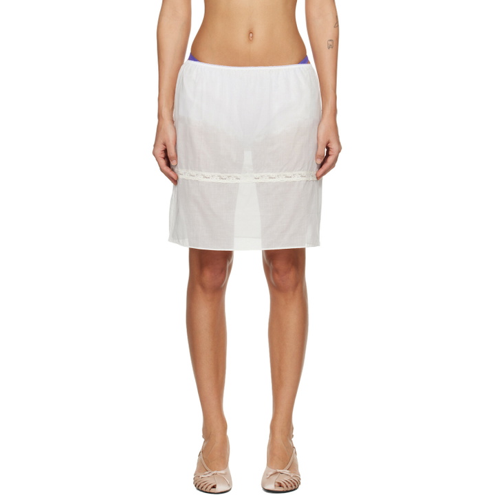 Photo: Fruity Booty White Lace Trim Bloomer Midi Skirt