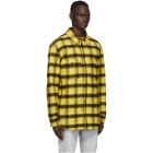 Marcelo Burlon County of Milan Yellow Check Flannel Jacket