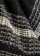 Missoni Striped Open-back Mesh Swimsuit White And Black