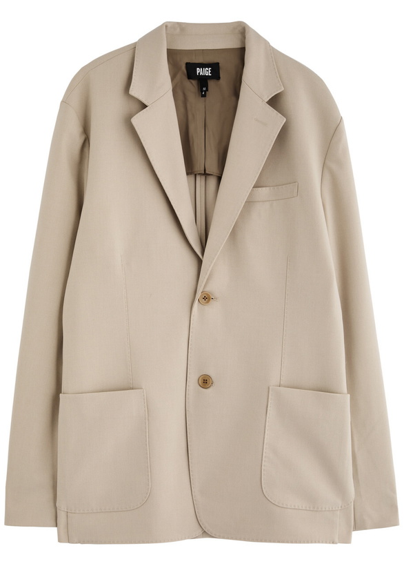 Photo: Paige McMillan Jersey-twill Blazer Ecru