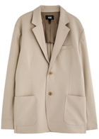 Paige McMillan Jersey-twill Blazer Ecru