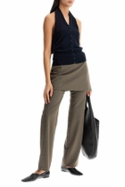 PALOMA WOOL lander pants with overlapping skirt overlay Beige