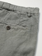 Hartford - Tank Straight-Leg Linen Drawstring Shorts - Gray