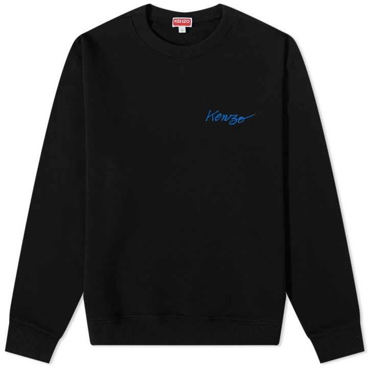 Photo: Kenzo Men's Flower Back Print Crew Sweat in Black